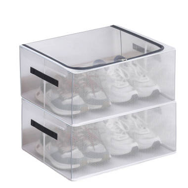Rebrilliant Storage Bins Collapsible Container Stackable Thicken Plastic Clear  Box Organizer & Reviews - Wayfair Canada