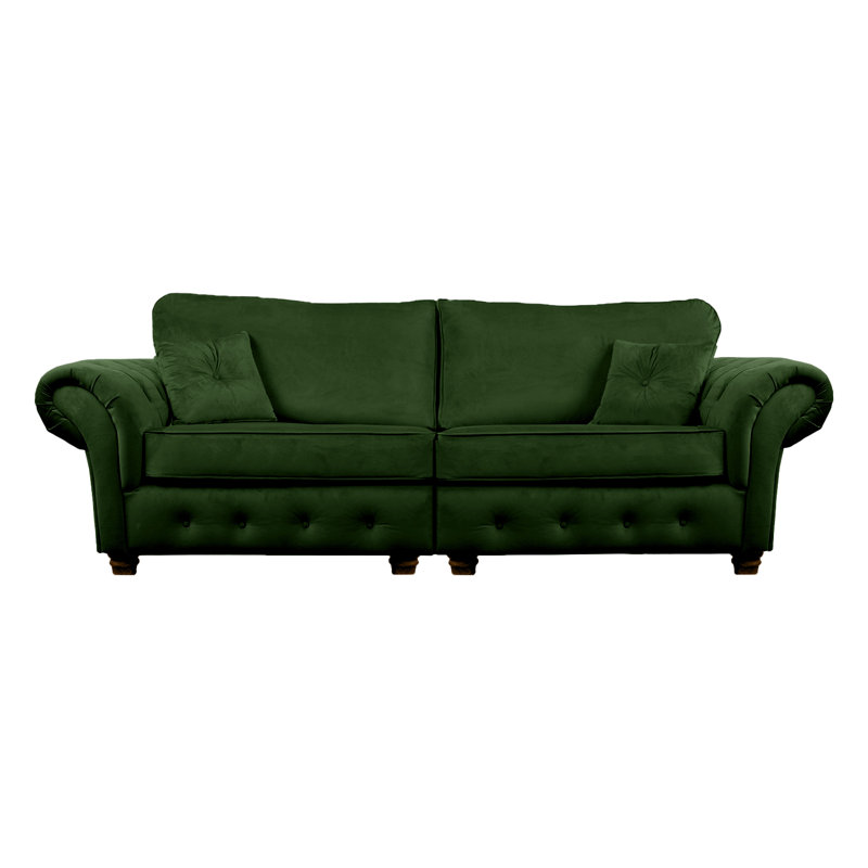 Lila 4 Seater Velvet Sofa, Emerald Green