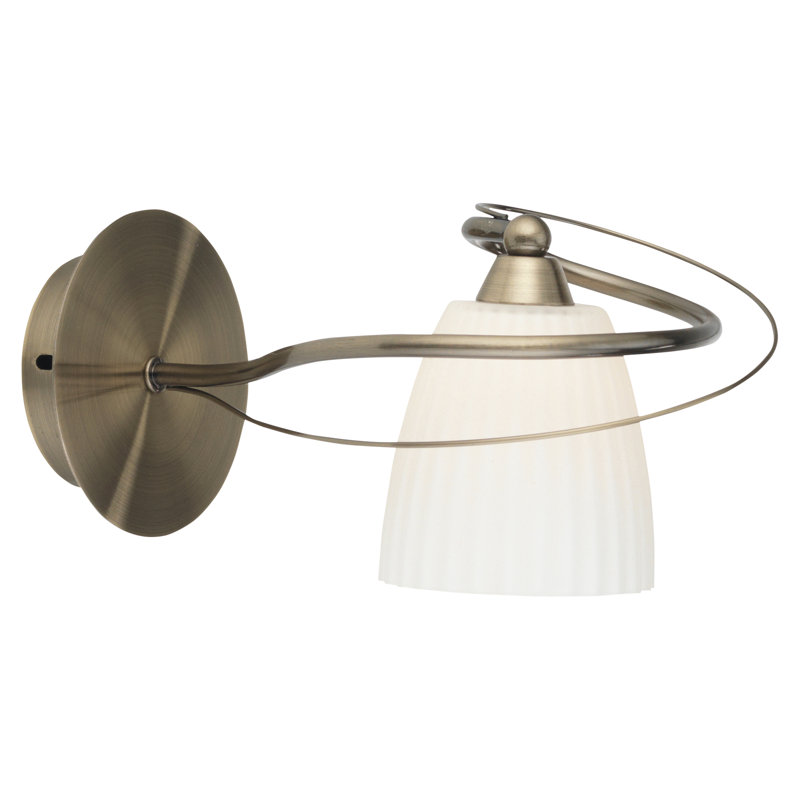 Vytis Armed Sconce, Antique Brass