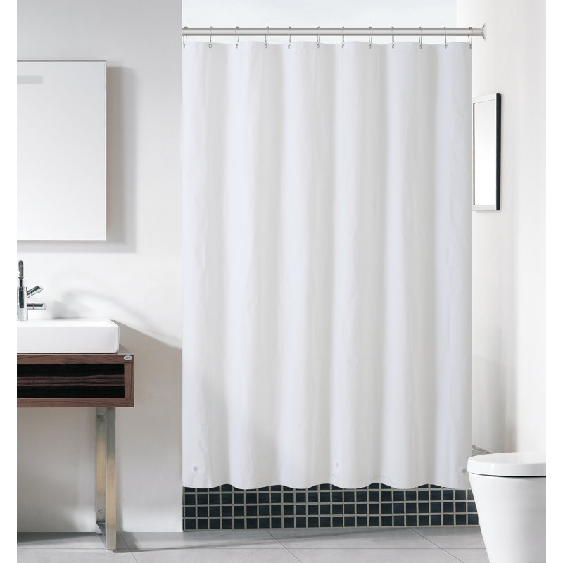 Doublure de rideau de douche en vinyle Batie, Blanc