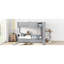 Lit superposé simple au-dessus de gris avec armoires fonctionnelles - 2 tiroirs et rangement multi-couches-121015455-121015456