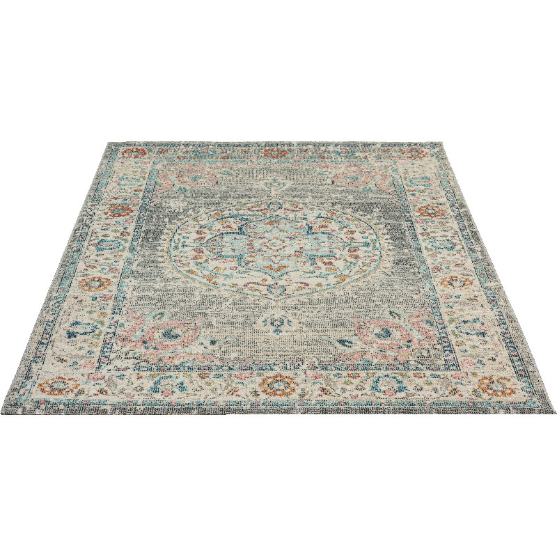 Kemp Power Loom Grey Rug, Rectangle 80 x 150cm