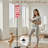  68.5" Standing Floor Lamp Seamless abstract cherries coquette bows Dimmable Metal Pole Lamp with Linen Lampshade LED Bulb Included