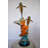 Four Dolphins Swimming In Ocean Coloured Bronze Statue Size: 18" X 14" X 41"H