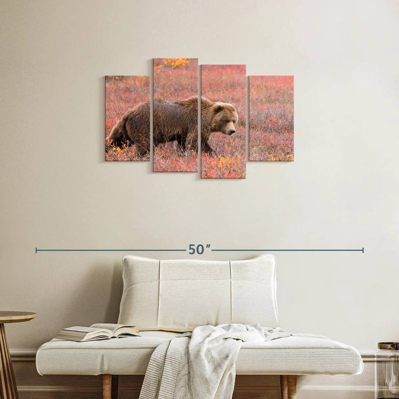 Alaskan Meadow Grizzly Bear, H 22 po x l 36 po