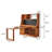 66.93" Cherry Wood Sideboard, Modern Minimalist Pull-Out Extendable Dining Table Cabinet