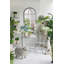 Console 40 po x 14 po x 31 po en fer forgé rustique, finition argent patinée, table d'appoint