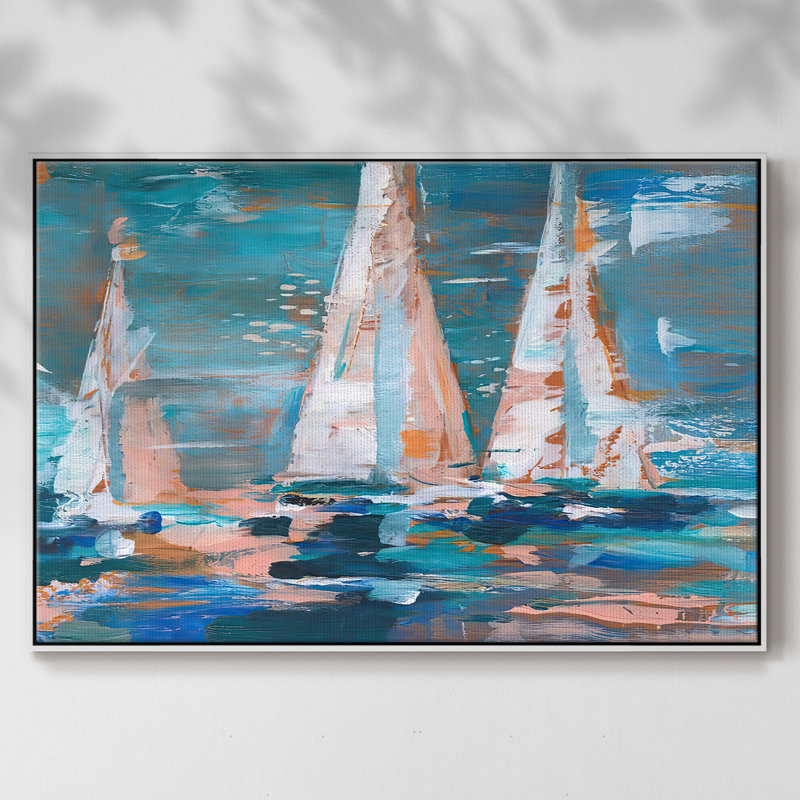 Pop Regatta II, Blanc, H 25 po x l 37 po x P 2 po