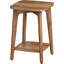 Table de bout Mid-Century moderne à 2 niveaux - table d'appoint carrée 15,7 po