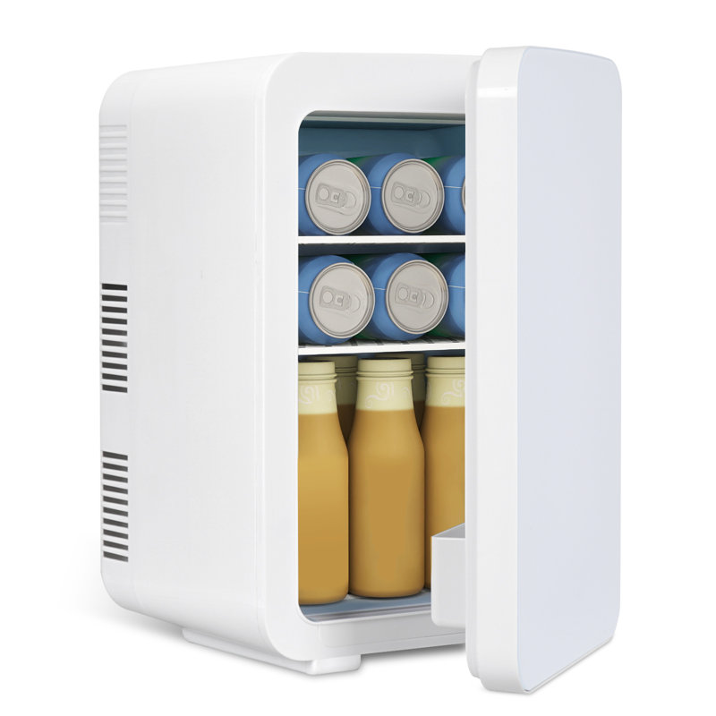 PULUOMIS Mini Fridge 10m³ L Mini Fridge with Freezer, White