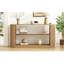 Console Modern Modern - Table de canapé mince avec tablette ouverte et grain de bois élégant-695027346