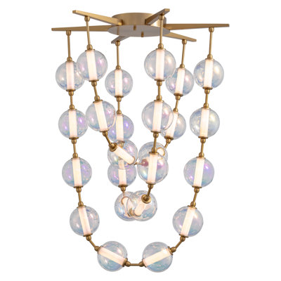 Integrated LED 35in Pendant in Brushed Champagne Brass