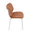 Chaises de salle à manger ergonomiques brunes, cuir ciré à l'huile, design Mid-Century moderne, ensemble de 4