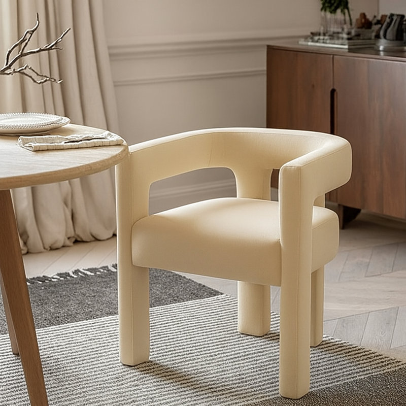 Iwinosa 18.5'' H Velvet Upholstered Armchair, Camel Velvet
