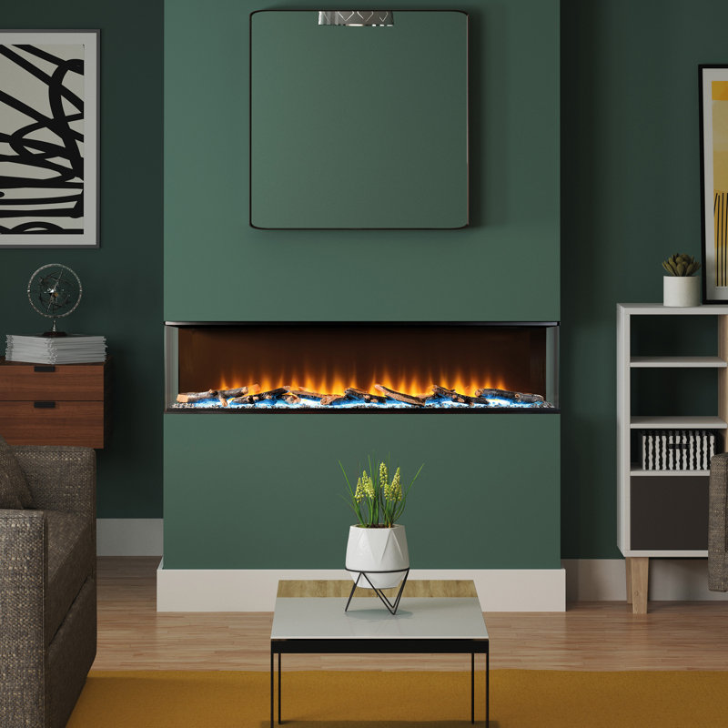Flare 130.4cm W Matt Black Electric Fireplace