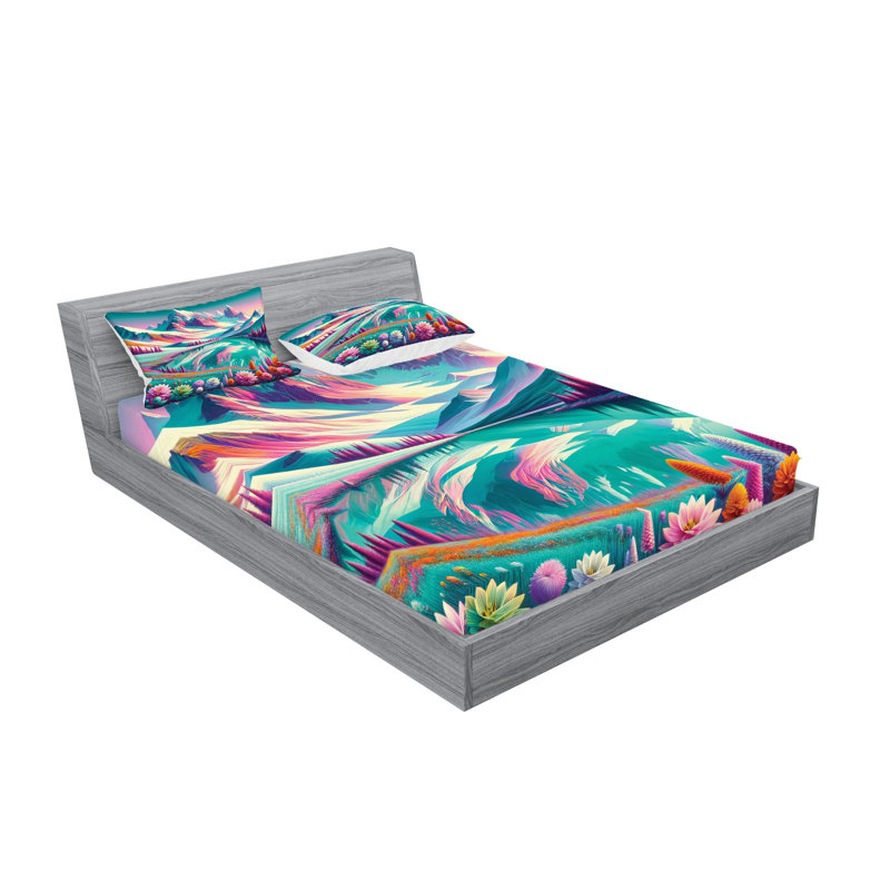 Microfiber Sheet Set, Queen Sheet Set with 2 Pillowcases