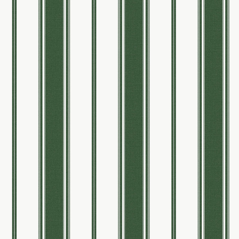 Smart 3 Stripes Heritage Stripe Wallpaper Roll, Green
