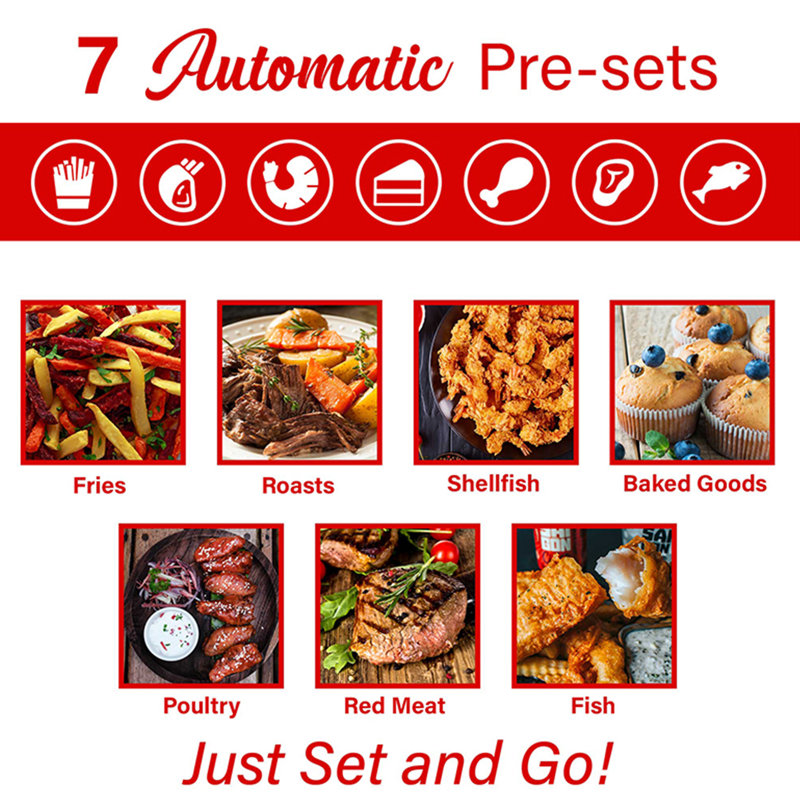 Brentwood 3.8 Qt. Electric Digital Air Fryer, White