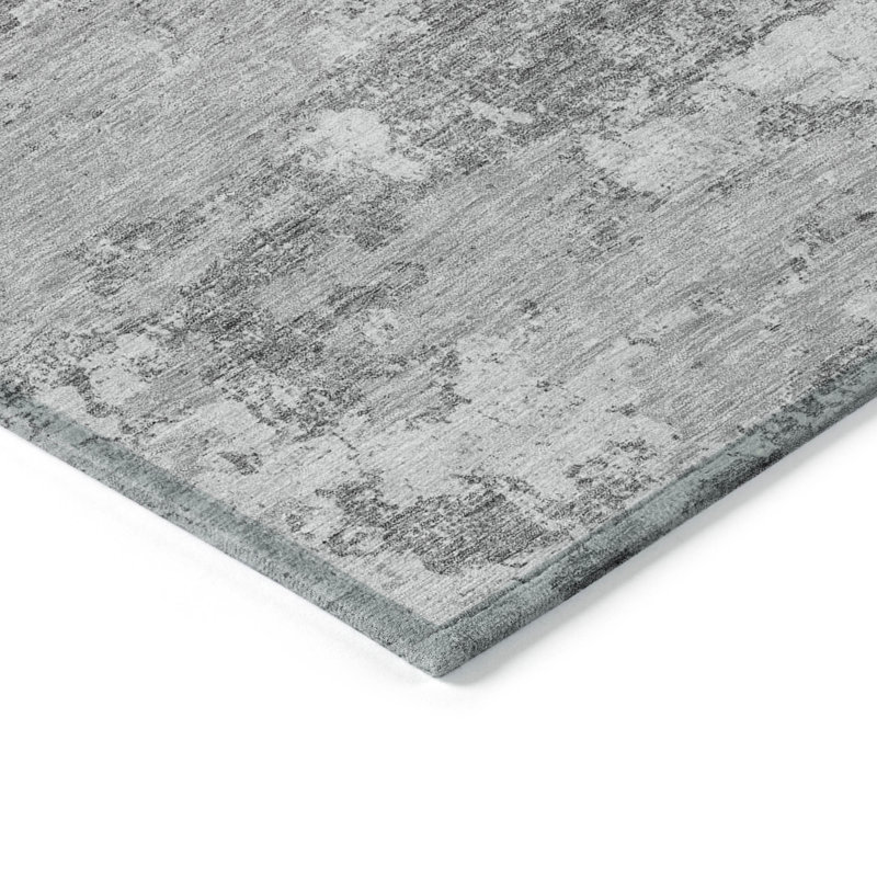Jenefer Washable Abstract Indoor / Outdoor Rug, Rectangle 3' x 5'