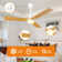 42 In. Smart Indoor Black Ceiling Fan With 3-colors Led Light And Dc Reversible Motor And Remote