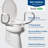 Assurance 3" Raised Toilet Seat with Handles, Clean Shield Guard, Secure Hinges, Elongated, White