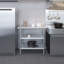 Table de travail en acier inoxydable avec deux tablettes-60901487