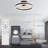 20 Inch Modern Flush Mount Smart Ceiling Fan With Lights And APP Control, Low Profile Bladeless Fandelier, Reversible DC Motor Ceiling Fan for Bedroom-1613875991