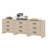 Farmhouse 3 Drawer Dresser Set Of 3, Large 9 Drawer Dresser For Bedroom, Wooden Chest Of Drawers Closet Storage Organizer For Bedroom, Hallway, Living Room, Living Room, Hallway, Beige-110480946