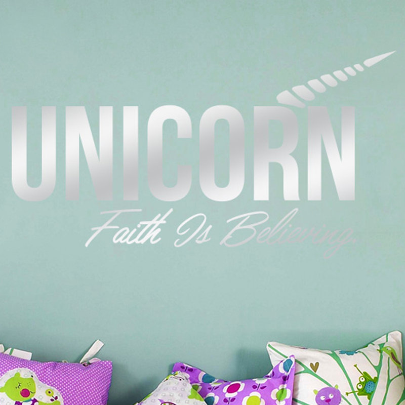 Wall Decal, Medium, Shiny Silver