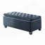 Banc rembourré en tissu capitonné avec rangement