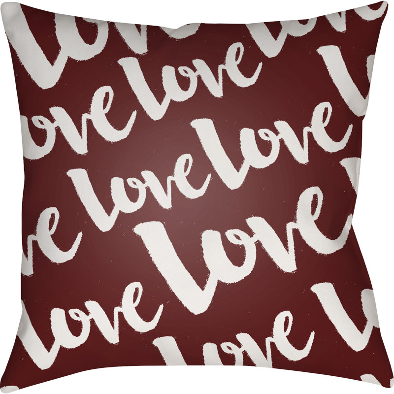 Outdoor Throw Pillow, 18" H x 18" W x 4" D, Pink