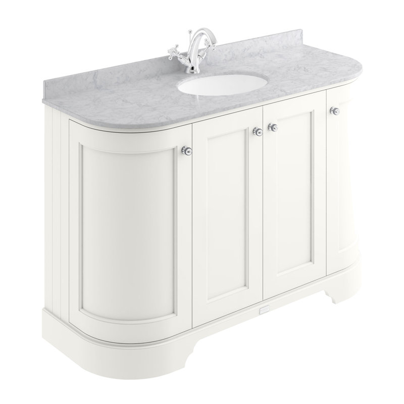 Bayswater 2440 mm Bathroom Vanity, Pointing White, Grey