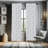 Damask Floral Semi-Sheer Rod Pocket Curtain-45208593