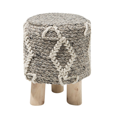 Cate 33cm Wide Round Ikat Standard Ottoman