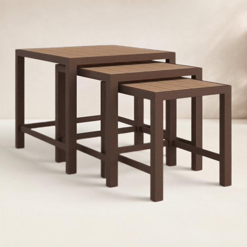 Table basse gigogne en aluminium 3