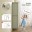 HOMCOM Tall Kitchen Cupboard Pantry Motion Sensor LED Light 177 cm Green