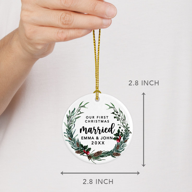 3.75'' Ceramic Ball Ornament