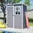 5X3ft Gray Resin Outdoor Storage Shed With Floor, Waterproof Lockable Design And Window - Ideal Tool & Garden Storage For Backyard, Patio, Lawn