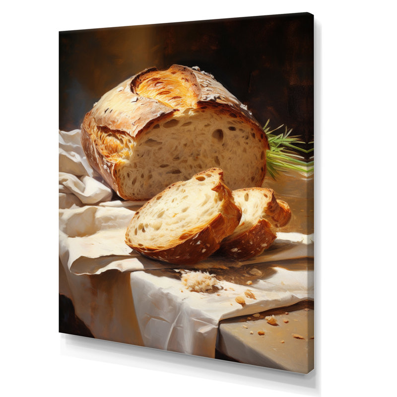 Art sur toile Couvin Food Artisan Bread II, H 32 po x l 24 po x P 1 po, Toile tendue