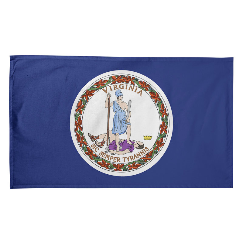 Serviette de thé à drapeau virginie, Polyester sergé