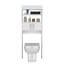 Au-dessus de l'armoire de toilette H 63 po, deux tablettes, porte double