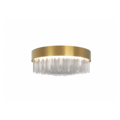 Lustre rond rond en verre clair