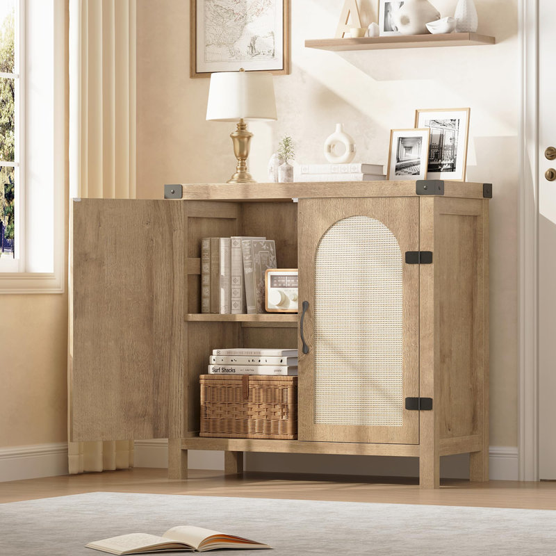 Buffet en rotin avec rangement, armoire de rangement Farmhouse