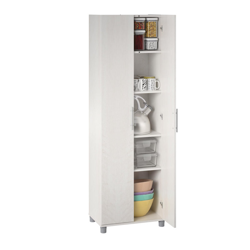 Armoire de rangement utilitaire 24 po Sabria, Chêne peint ivoire