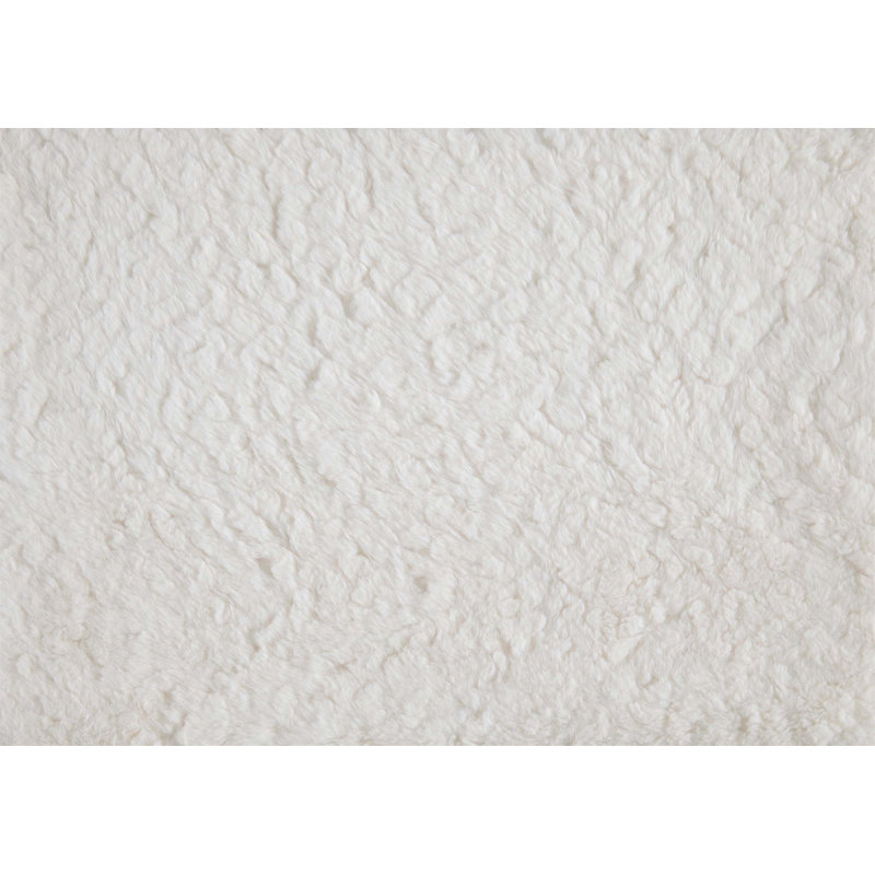 Repose-pieds carré moderne en fausse fourrure blanc cassé, repose-pieds et repose-pieds antidérapants pour un siège élégant et relaxant