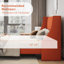 Lit plateforme tapissier Toderick avec aile de luxe et mélange de lin-985124335-985124326