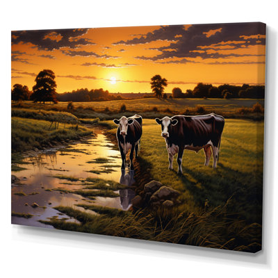 " Cows At Farm Landscape IV "