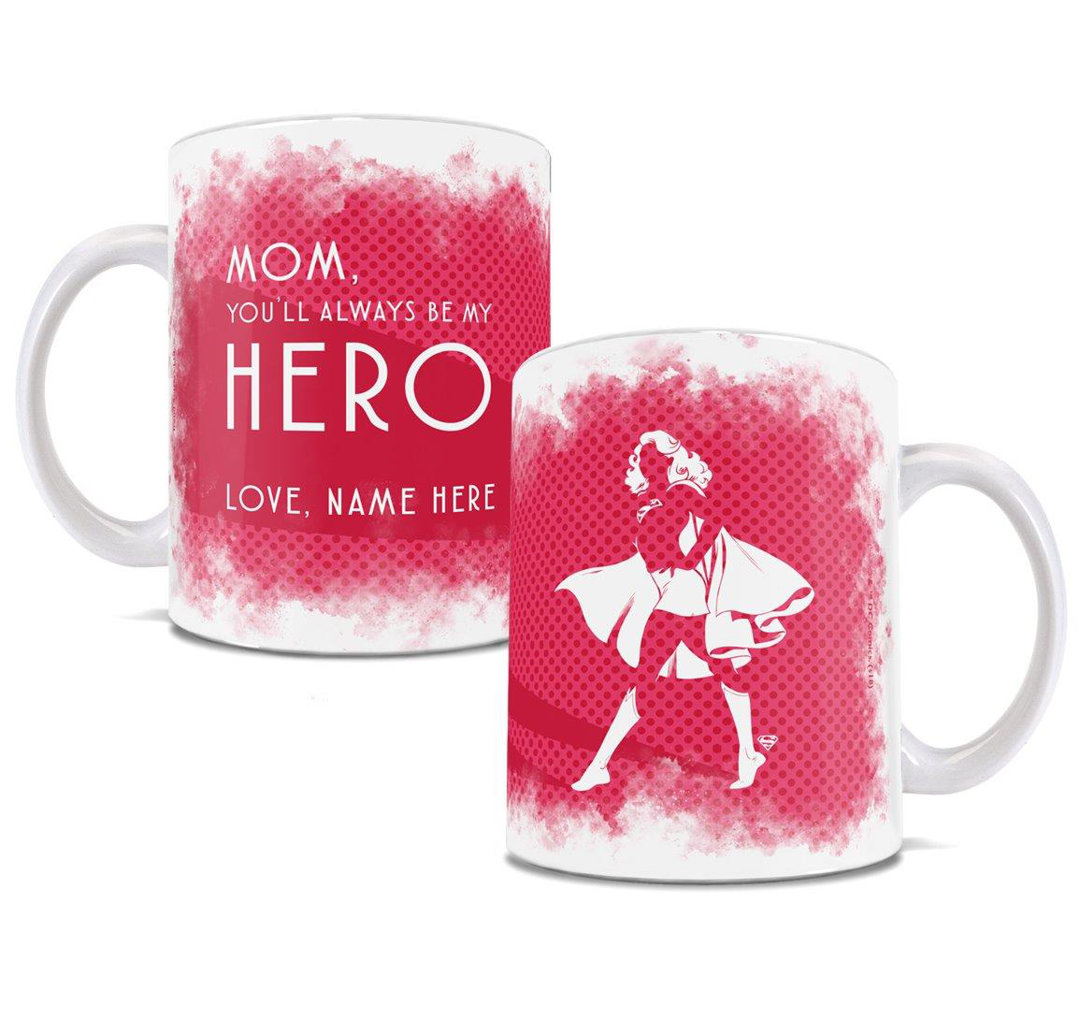 Supergirl DC Comics Super Mom Personalized Mothers Day Gift Coffee Mug - 11oz Trend Setters 