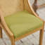 Chaise rustique en bois d'hévéa de style américain avec siège rembourré en lin et pour différents espaces-609214091