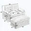 Canapé double inclinable avec charge USB et repose-pieds avec rangement-232942311